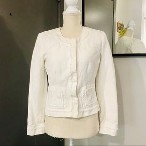 LIKE NEW! ANN TAYLOR Fringed Cropped Puff Jacket